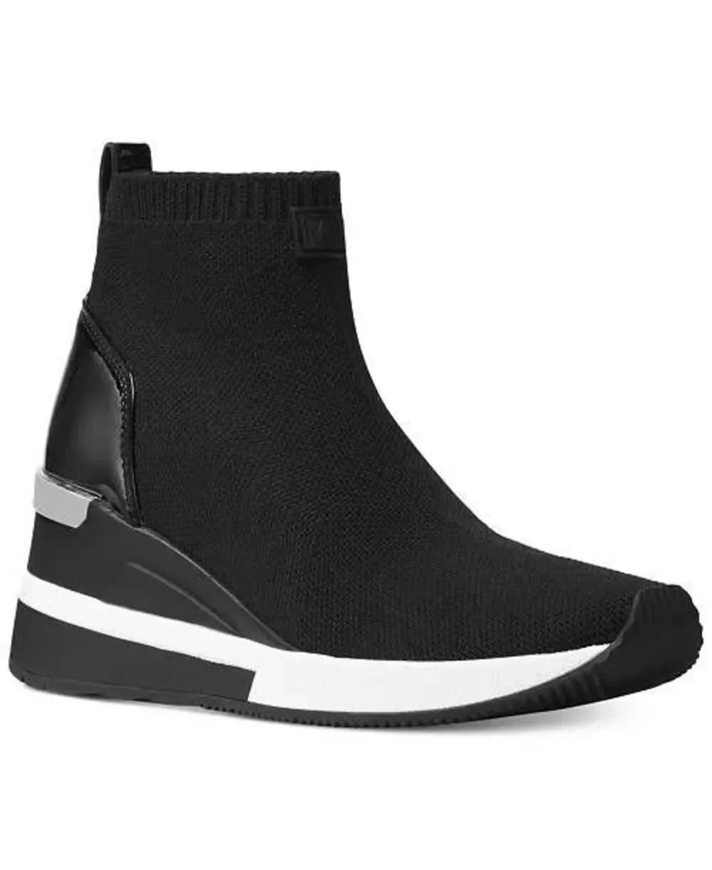 NIB Michael Kors Skyler Sneaker Booties Black MK  sz 8.5 ❤️❤️❤️